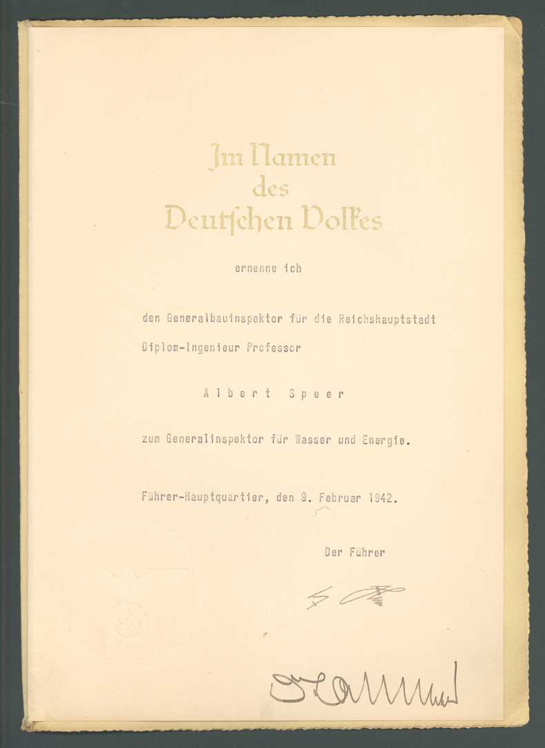 Adolf Hitler appoints Albert Speer to replace Fritz Todt the day after Todt’s plane crashed, Speer would replace Todt in his 3 major positions, including Inspector General of Water and Energy, as well as head of the Organisation Todt Adolf Hitler appoints Albert Speer to replace Fritz Todt the day after Todt’s plane crashed, Speer would replace Todt in his 3 major positions, including Inspector General of Water and Energy, as well as head of the Organisation Todt